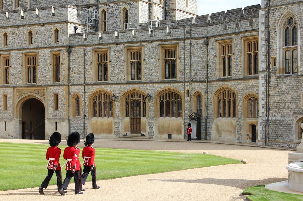 Windsor Castle beside the river, England