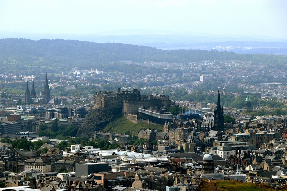 Edinburgh Castle on its volcanic rock, Scotland