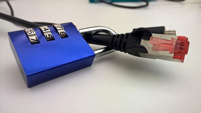 A digital lock representing data privacy and security